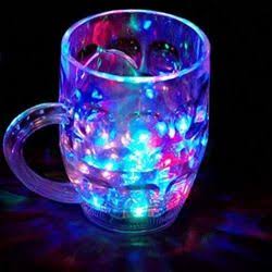 FLASHING CUP LED WATER SENSOR LIGHT UP CUP WITH HANDLE