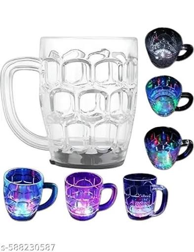 FLASHING CUP LED WATER SENSOR LIGHT UP CUP WITH HANDLE