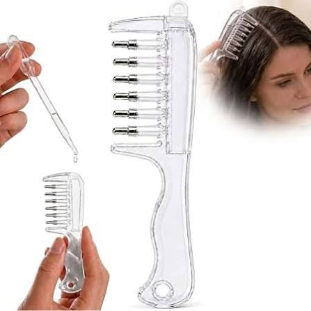 Transparent Hair Scalp Applicator Comb, Manual Scalp Stimulator, Hair Growth Scalp Massage Comb, Deep Scalp Massage Tool With 📦