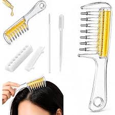 Transparent Hair Scalp Applicator Comb, Manual Scalp Stimulator, Hair Growth Scalp Massage Comb, Deep Scalp Massage Tool With 📦