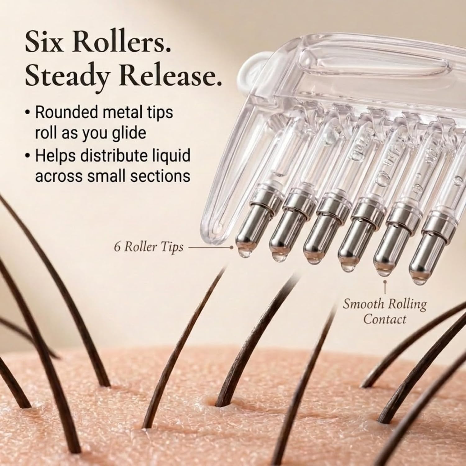 Transparent Hair Scalp Applicator Comb, Manual Scalp Stimulator, Hair Growth Scalp Massage Comb, Deep Scalp Massage Tool With 📦