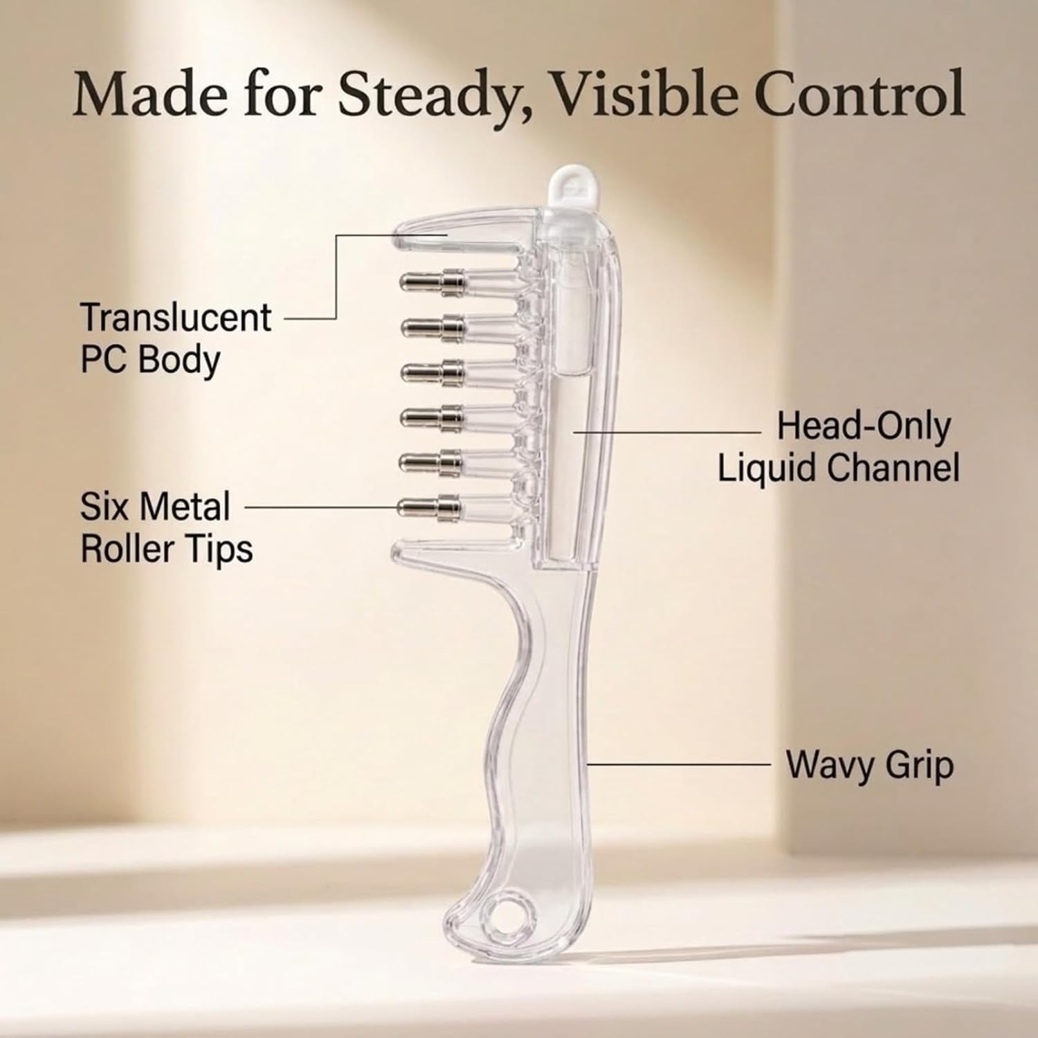 Transparent Hair Scalp Applicator Comb, Manual Scalp Stimulator, Hair Growth Scalp Massage Comb, Deep Scalp Massage Tool With 📦