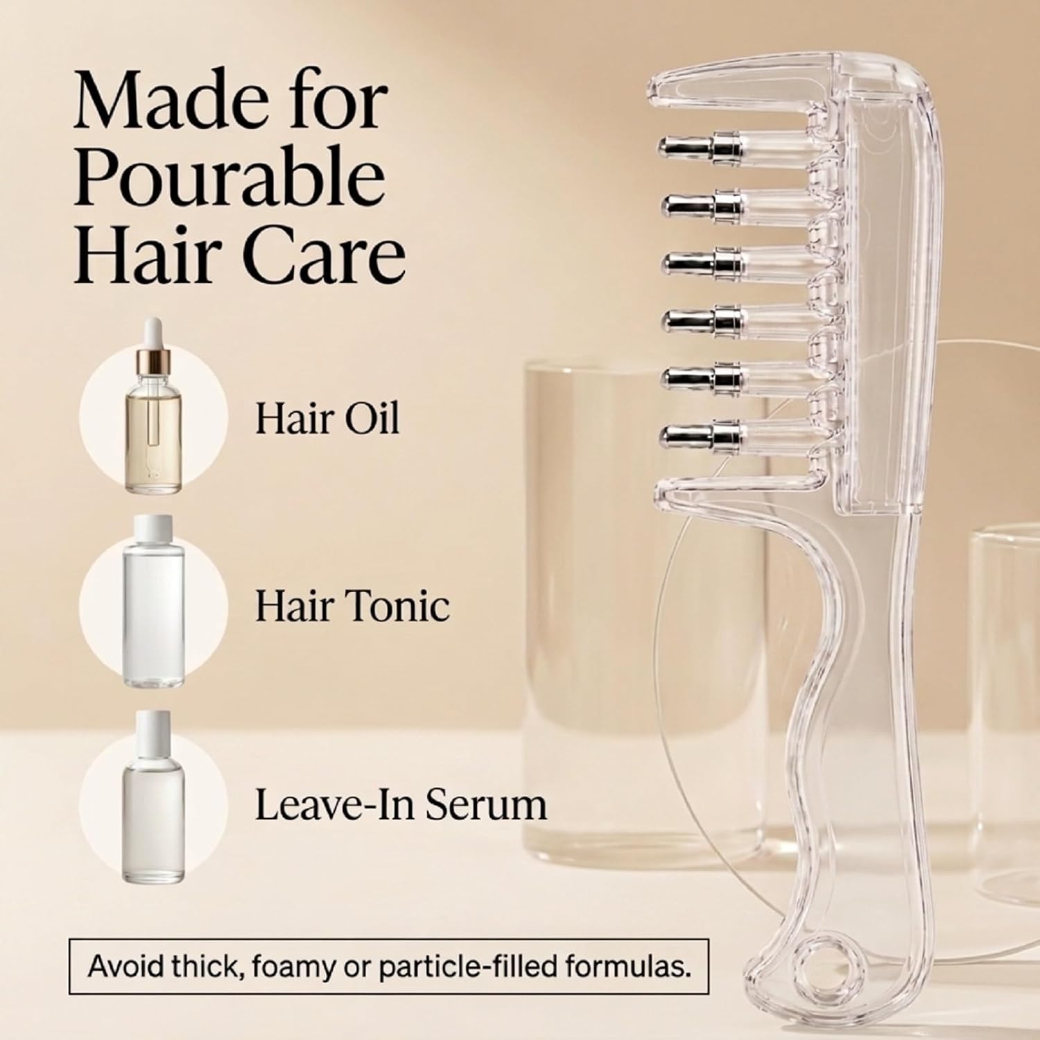 Transparent Hair Scalp Applicator Comb, Manual Scalp Stimulator, Hair Growth Scalp Massage Comb, Deep Scalp Massage Tool With 📦