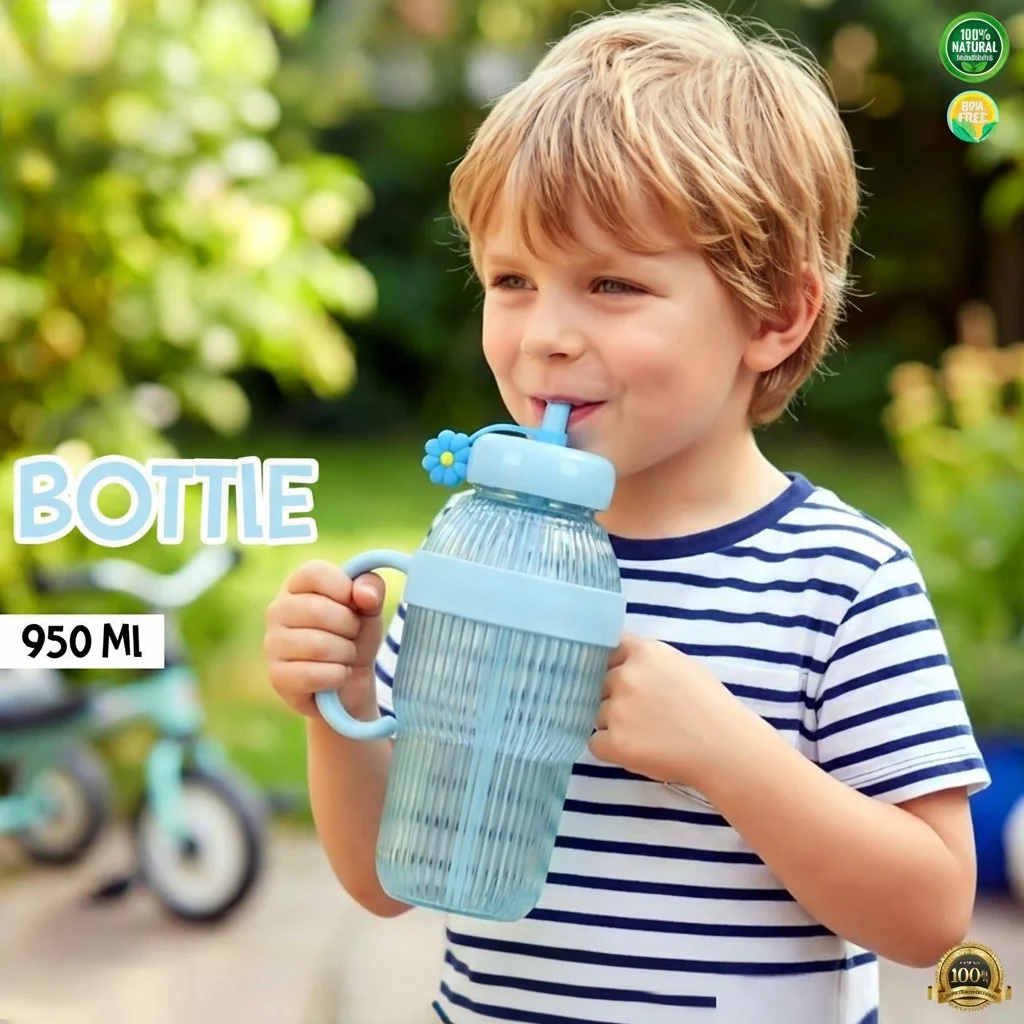 Random Colour High Quality Plastic Made 950 ML Sip & Drink Tumbler Sipper Beautiful Water Bottle Trending Tumbler