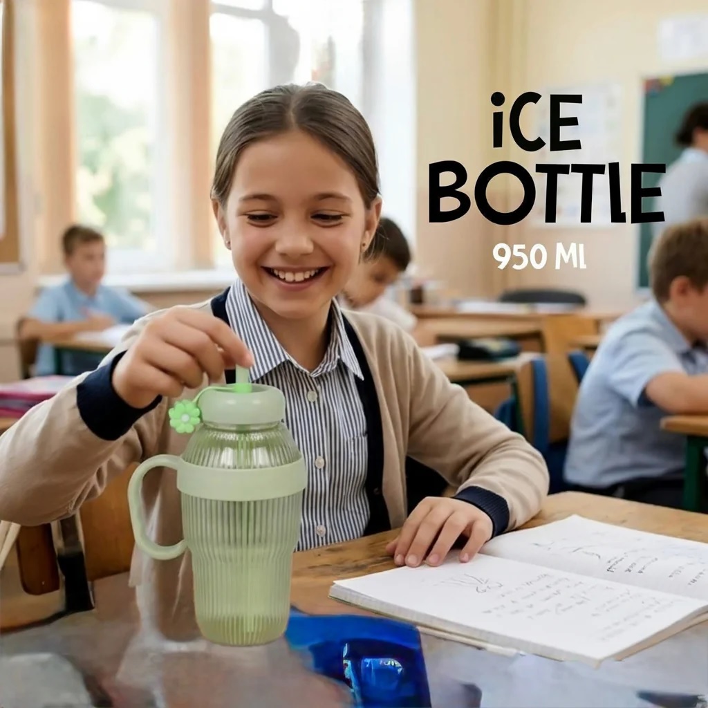 Random Colour High Quality Plastic Made 950 ML Sip & Drink Tumbler Sipper Beautiful Water Bottle Trending Tumbler
