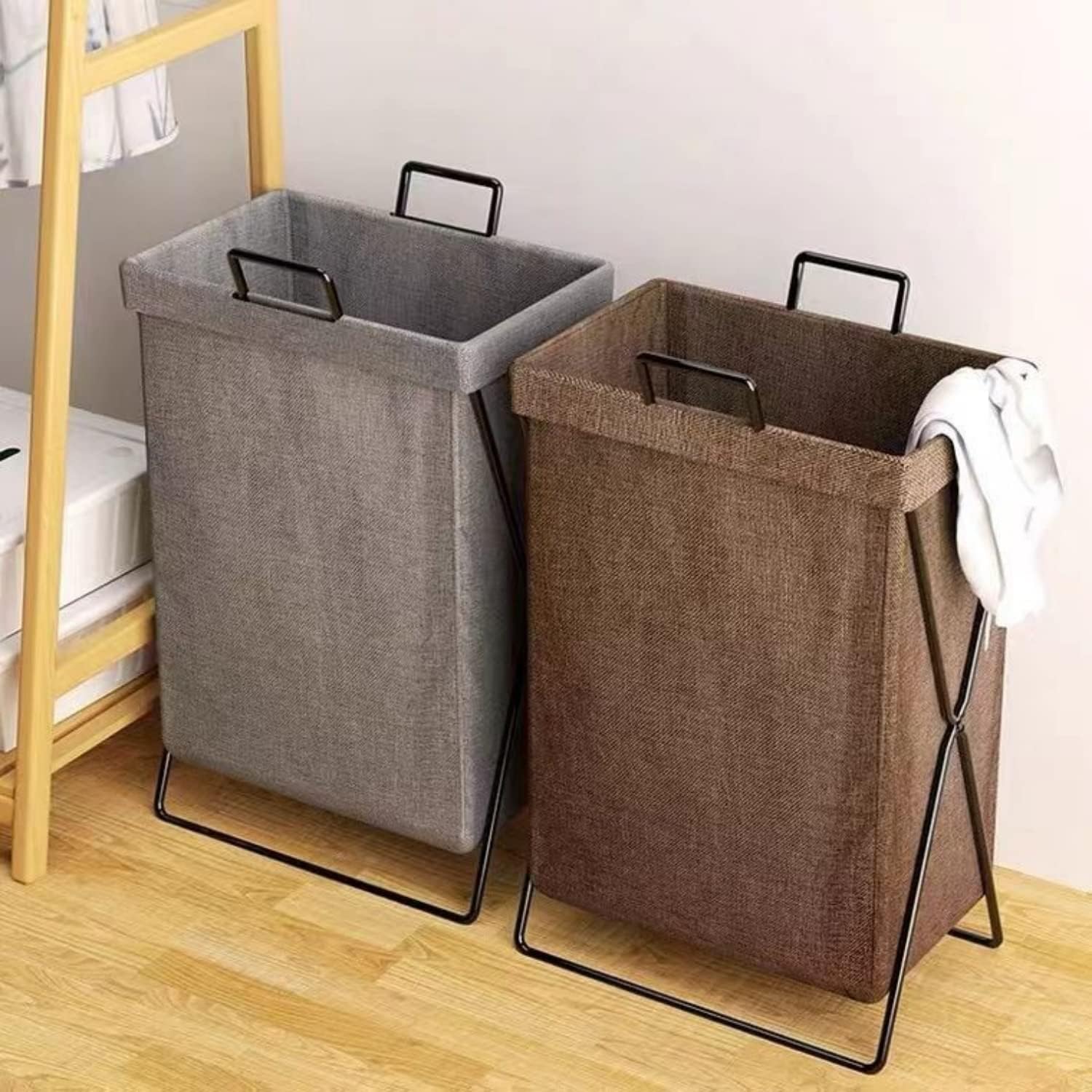 Laundry Hamper Basket With Metal Rods
