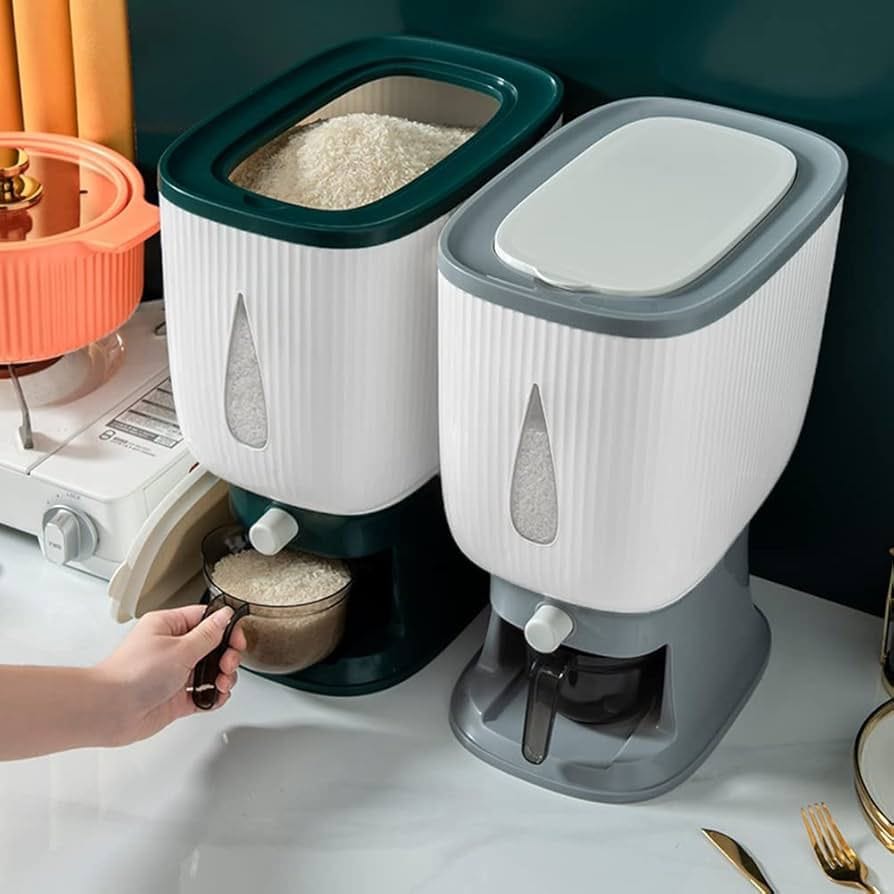 10Kg Automatic Rice Dispenser with Rinsing Cup Smart Rice Dispenser Rice