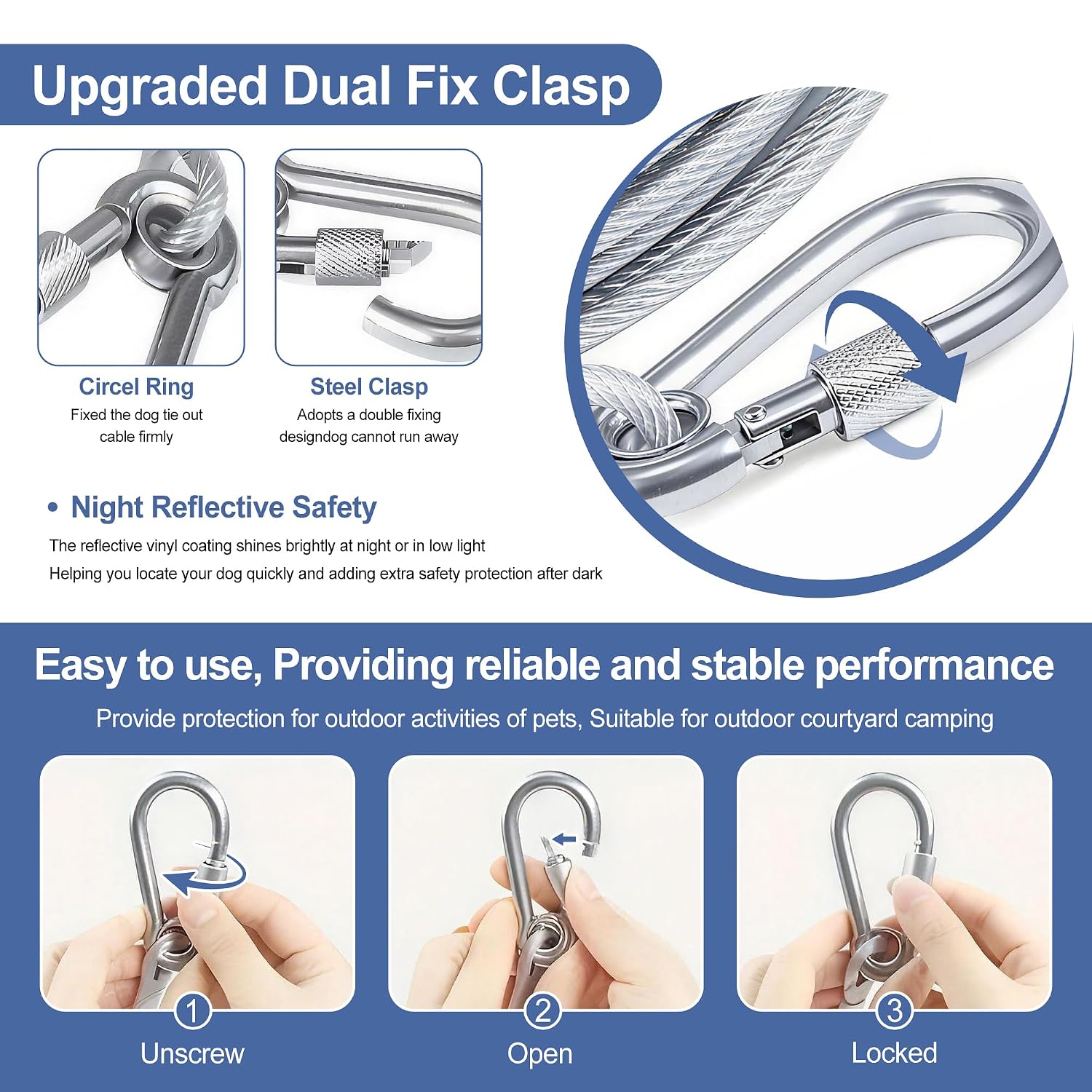10 Meter Strong stainless steel clothesline rope clothes indoors or outdoors