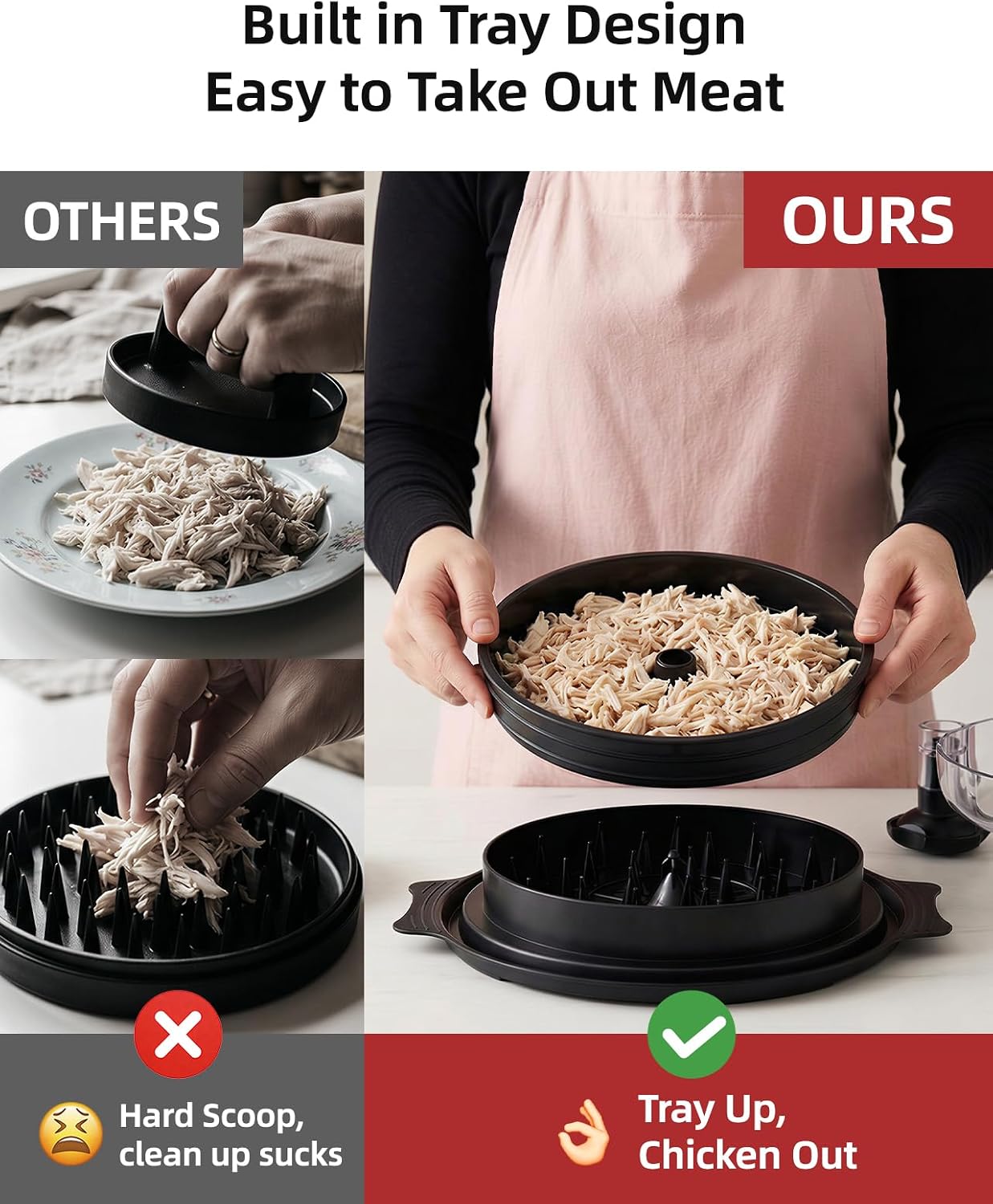 Chicken Shredder machine chicken meat miner shredding separation meat miner transparent cover 
