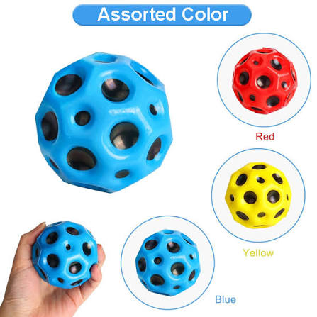 Moon Ball - Hyper Bouncy Ball - All Ages Extreme Bounce and Fun - Perfect for Active Play and Outdoor Games - Random Colors