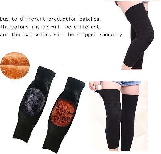 1 Pair Winter Wool Knee Pads Warm Knee Protector Wool Warmers Thickened Knee Brace