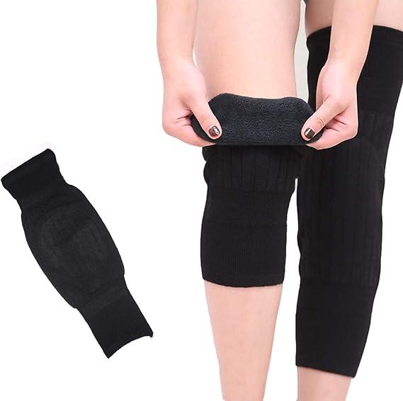 1 Pair Winter Wool Knee Pads Warm Knee Protector Wool Warmers Thickened Knee Brace