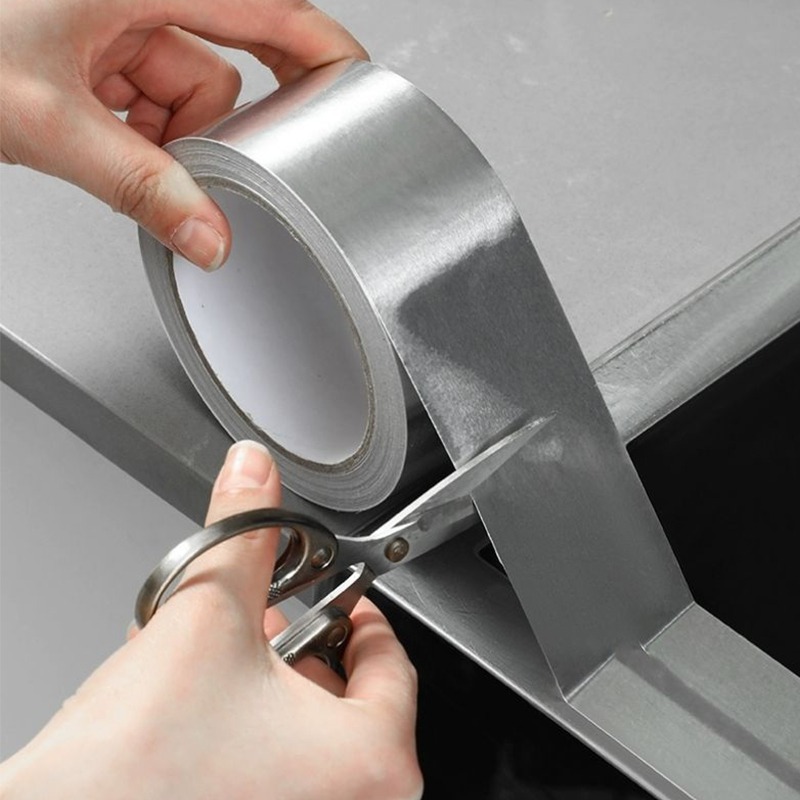 2inch X 8 Yard) Super Sticky Aluminum Foil Tape Self Adhesive Waterproof For Roof Pipe Repair Tape