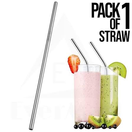 Pack of 5 - Stainless Steel Reusable Drinking Straws