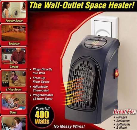400 Watts Electric Handy Room Heater Portable Small Mini Room Heater for Travelling, Bedroom, Offices, Home-copy